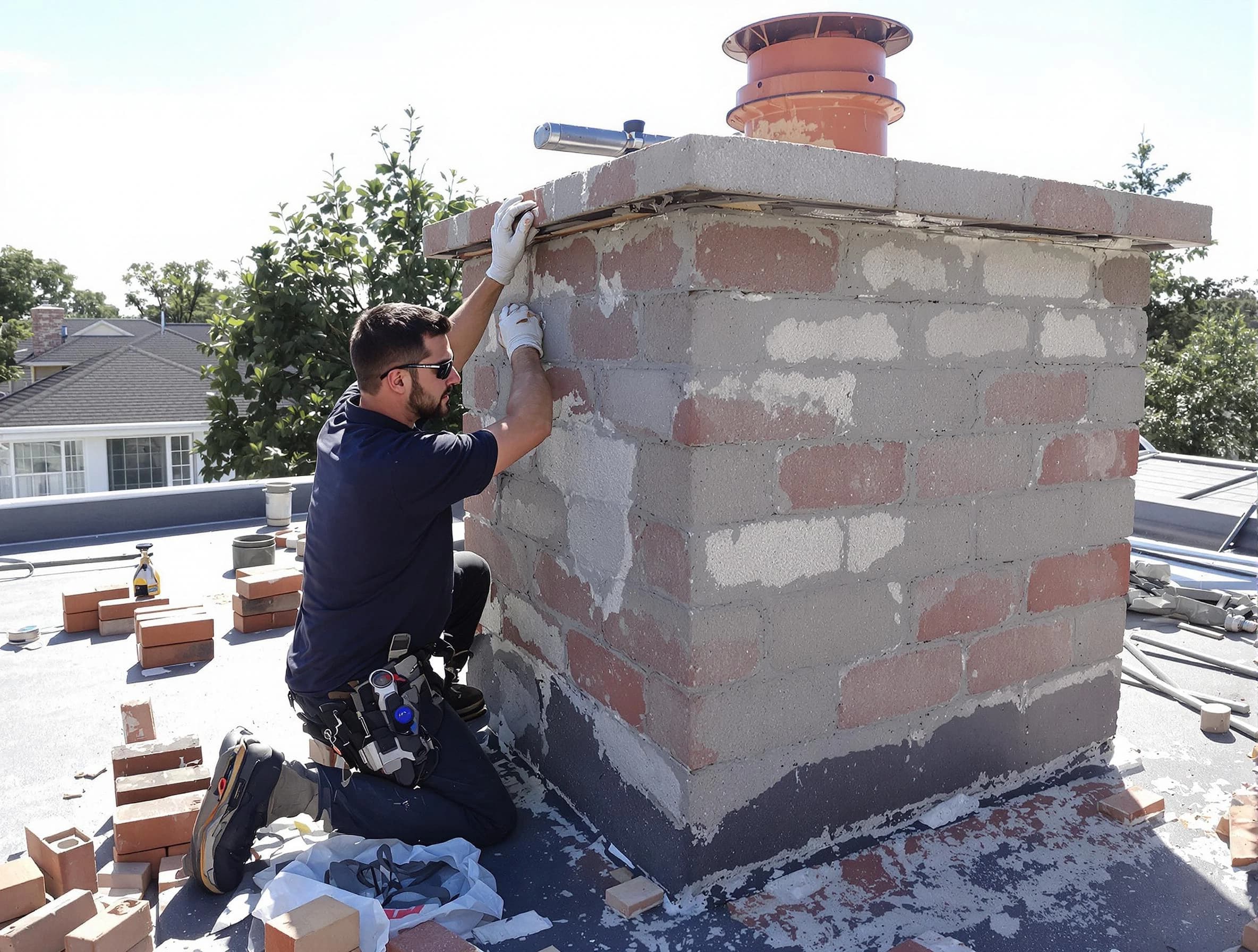 Advanced chimney repair process by Washington Chimney Sweep in Washington, PA
