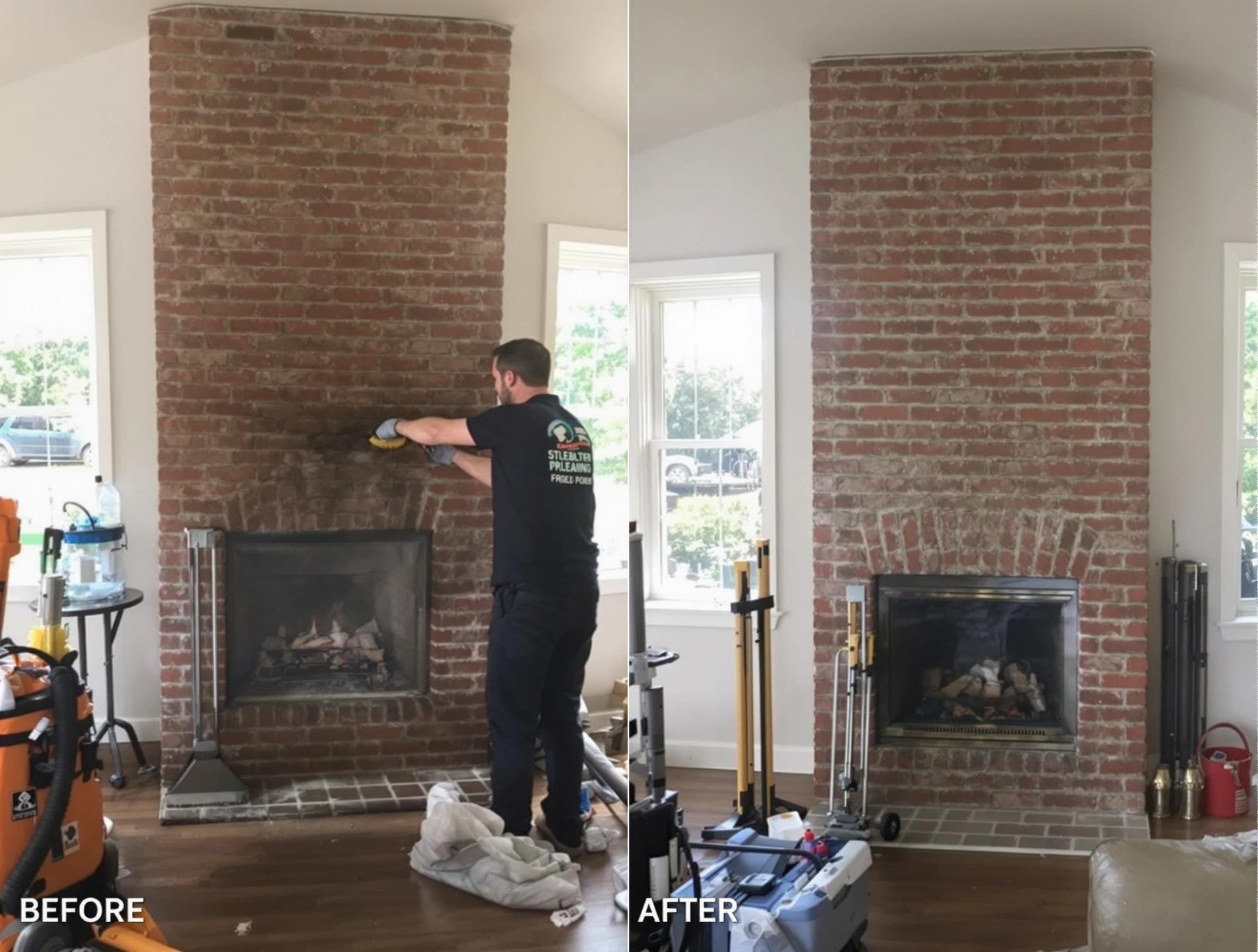 Finished chimney sweeping service by Washington Chimney Sweep in Washington, PA