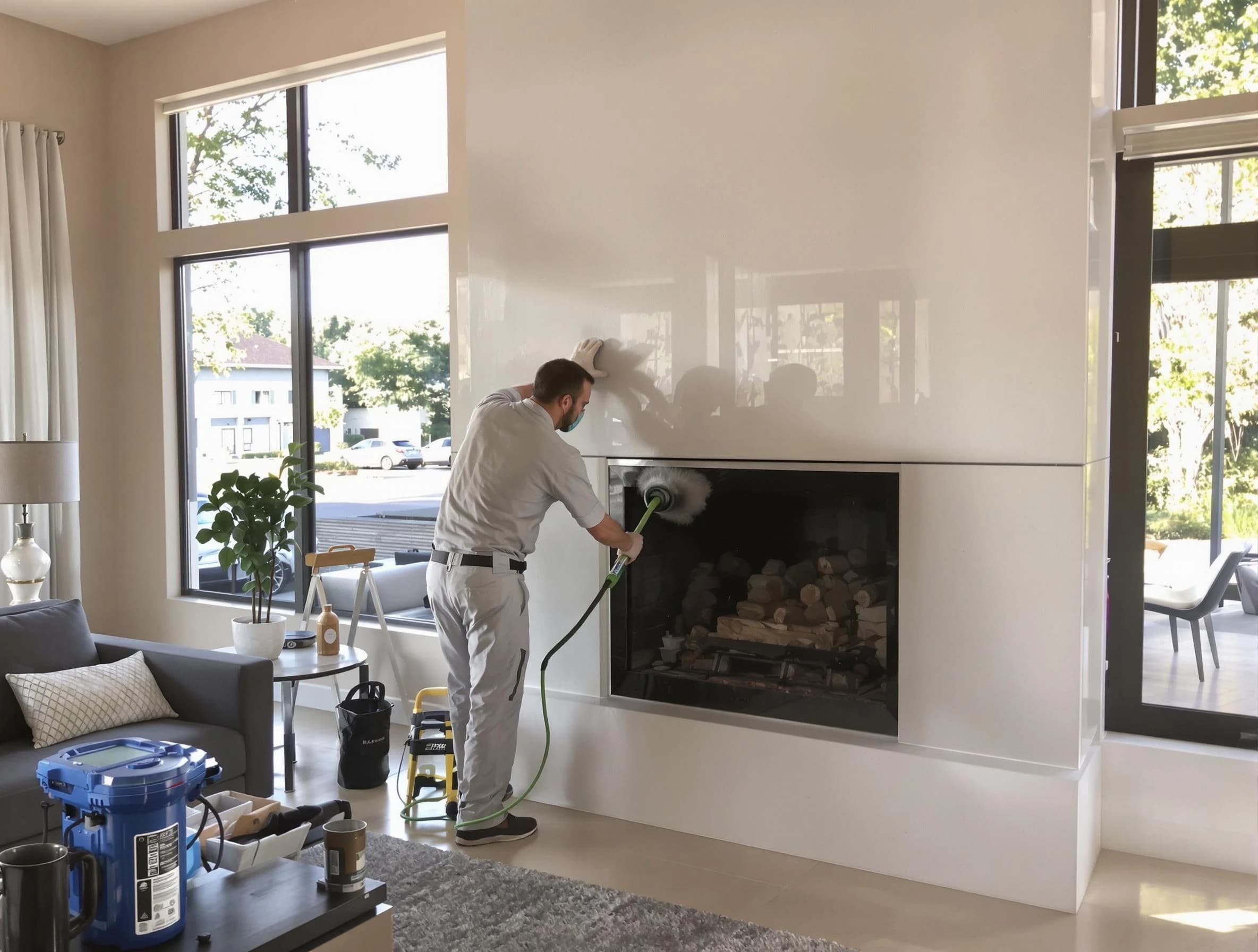 Washington Chimney Sweep performing thorough soot removal in Washington, PA