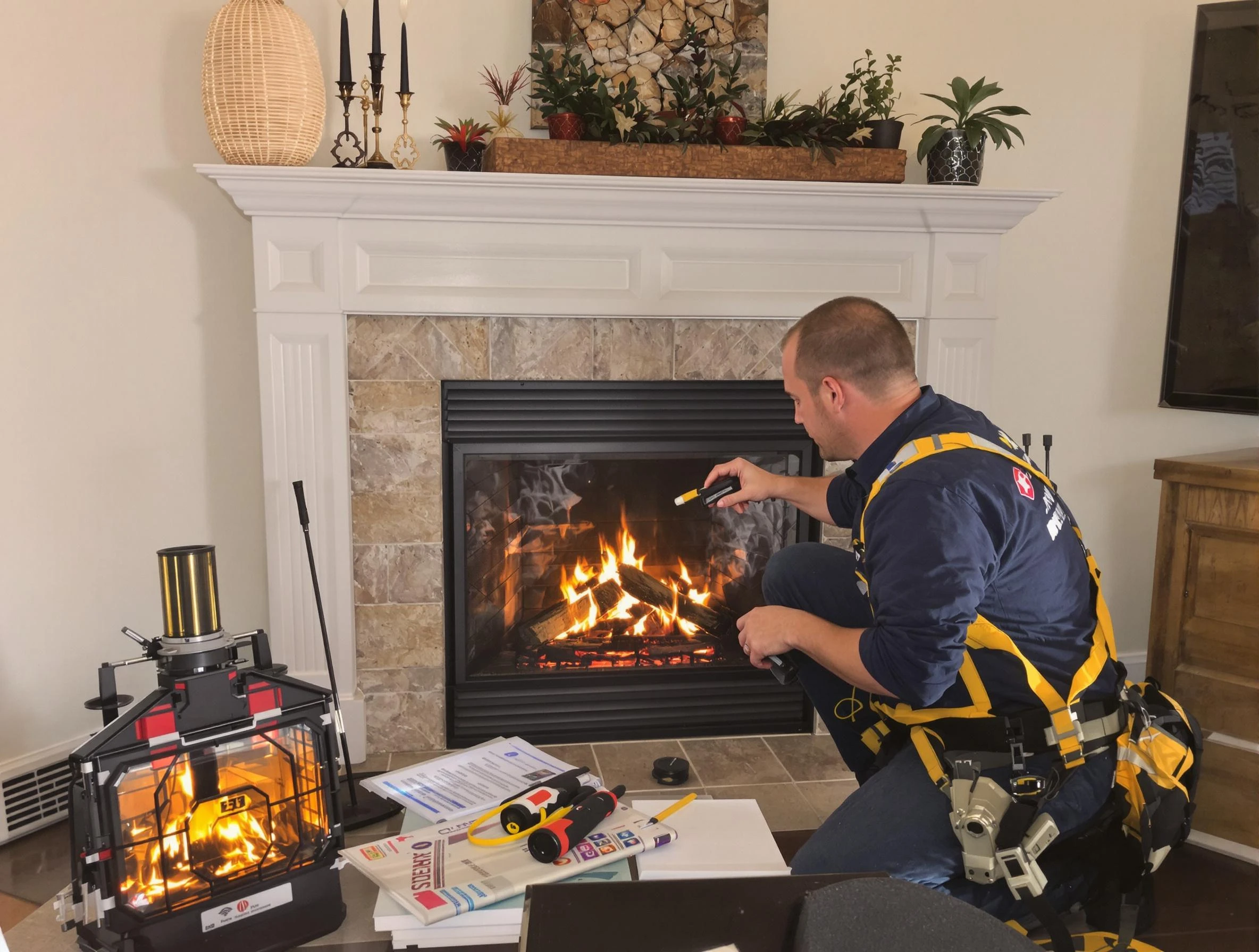 Safety-focused fireplace inspection by Washington Chimney Sweep in Washington, PA